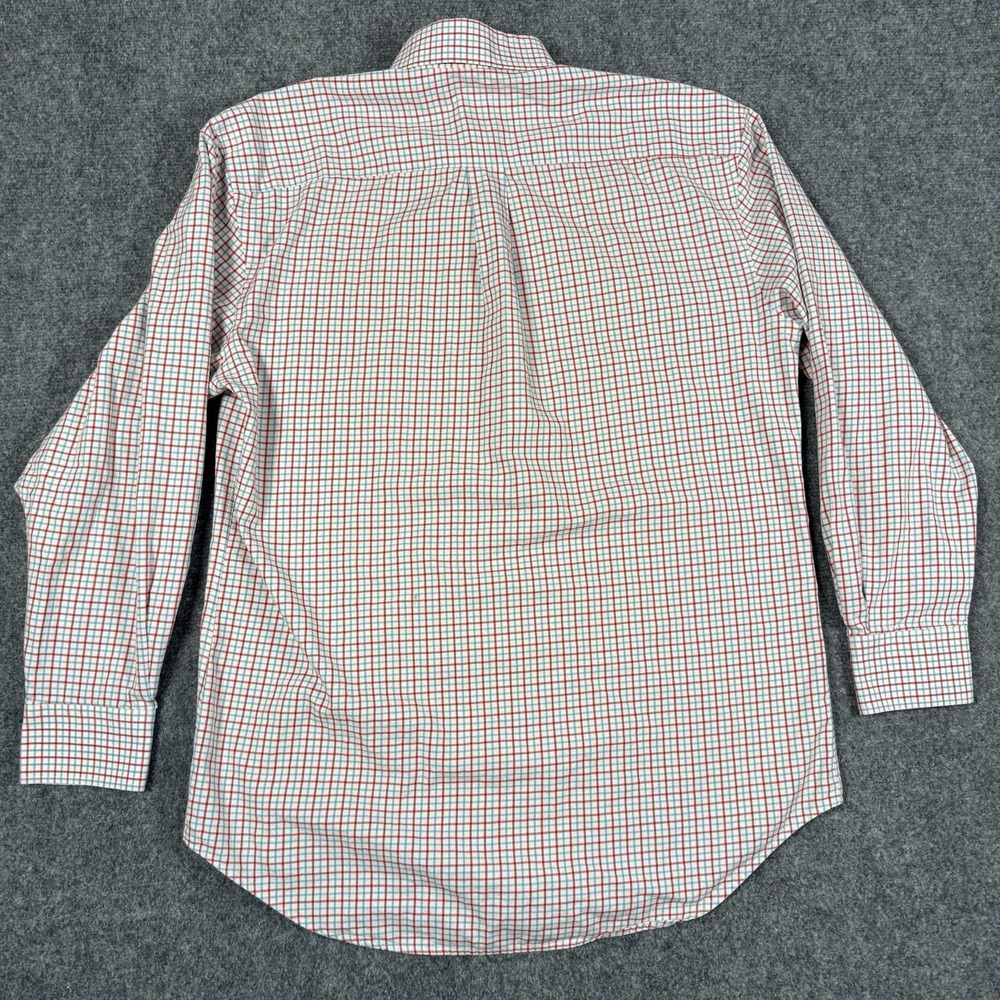 Peter Millar Shirt Mens Medium Long Sleeve Button Down Plaid Red Blue Cotton⁠ - Picture 8 of 9